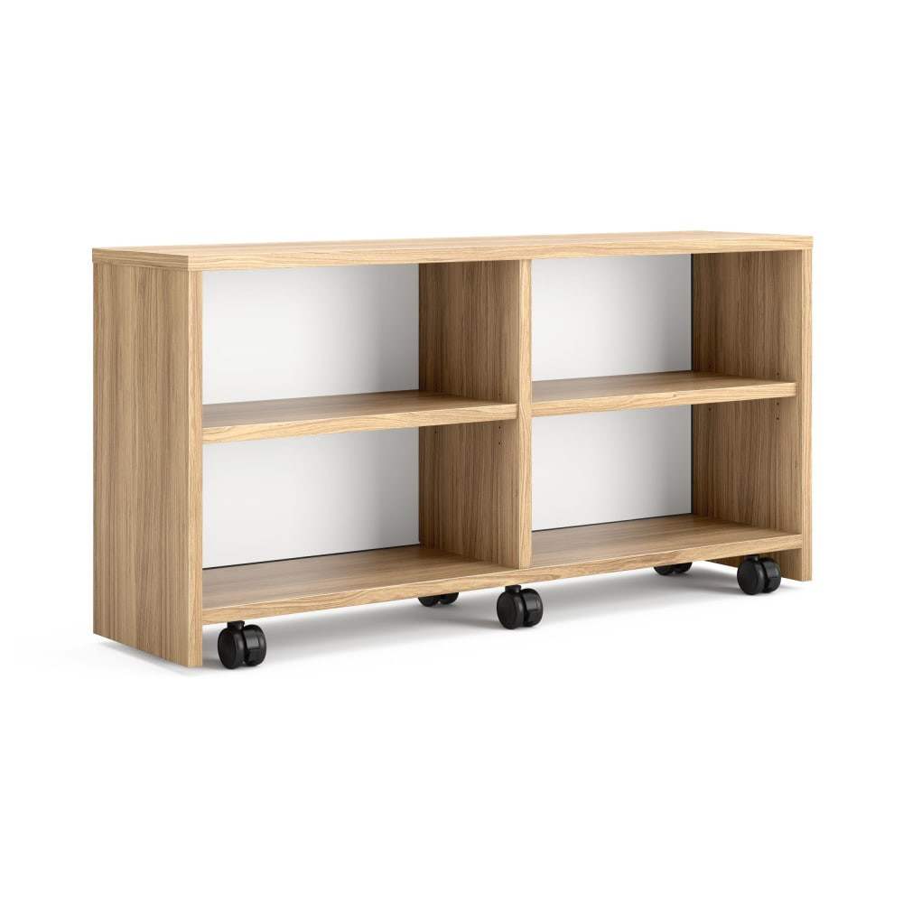 HNI CORPORATION HONWLS30CLFCPJW HON Storyline 30inH 2-Shelf Linear Single-Sided Bookcase, Fawn Cypress/Designer White