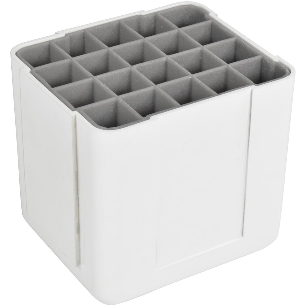 DEFLECT-O CORPORATION 29123CR Deflecto Interlocking Marker Organizer - 4.30in Height x 4.40in Width x 3.40in Depth - Desktop - Portable, Stackable - White - Acrylonitrile Butadiene Styrene (ABS) - 1 Each