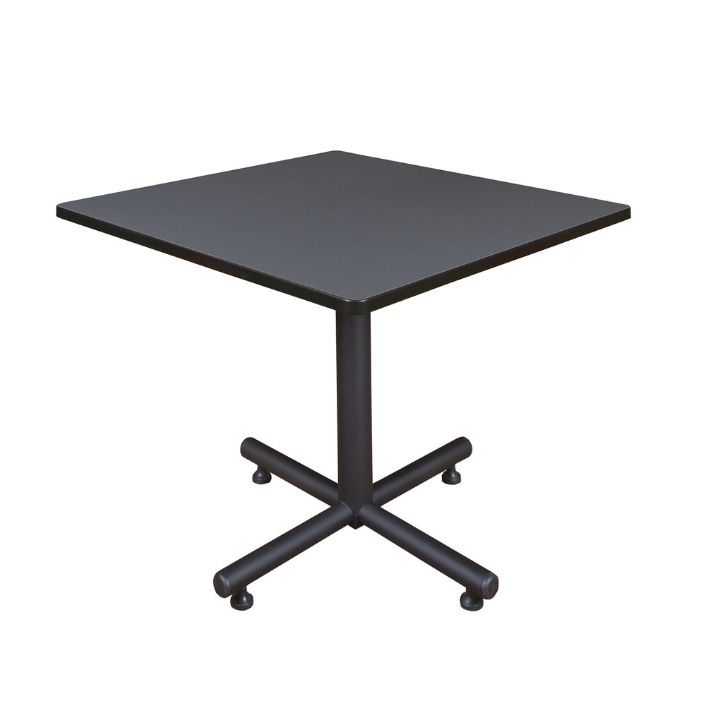 REGENCY SEATING, INC. TKB4242GY Regency Kobe X-Base Square Breakroom Table, 29inH x 42inW x 42inD, Gray