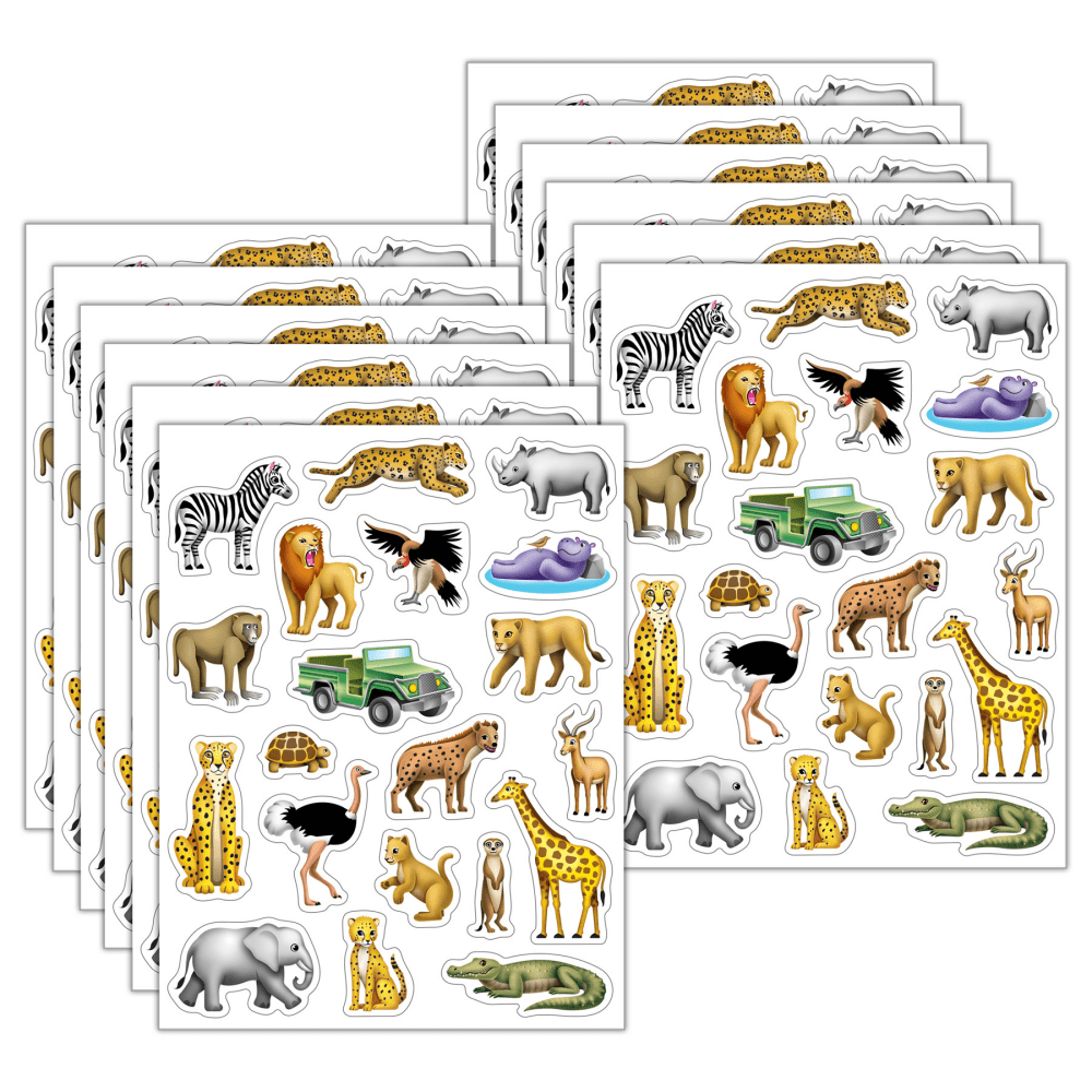 Keep the Teacher Created Resources Stickers in your desk drawer to celebrate or reward your students. The self-adhesive stickers are easy to place on homework assignments, tests, notebooks and more.  Self-adhesive design for simple sticking power.  Acid- and lignin-free design.  Each pack includes 120 stickers. Sold as 12 packs for a total of 1,440 stickers.