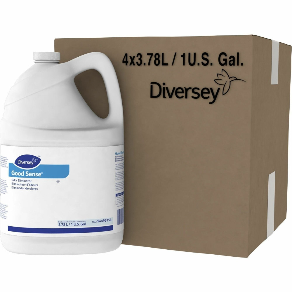 DIVERSEY 94496154  Odor Eliminator - Ready-To-Use - 128 fl oz (4 quart) - Fresh Scent - 4 / Carton - Tan
