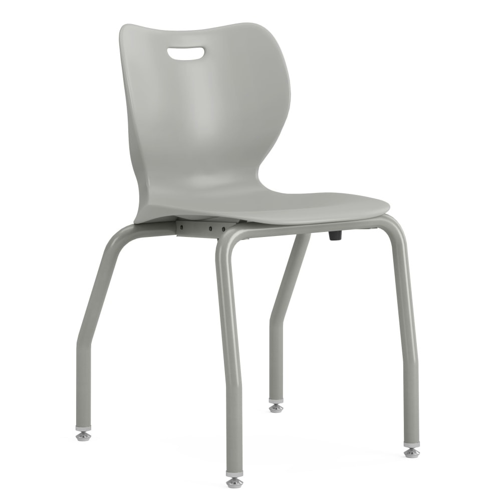 HNI CORPORATION HONSS4L18BEPTPL HON SmartLink Plastic 4-Leg Stackable Chairs, Platinum, Set Of 4 Chairs