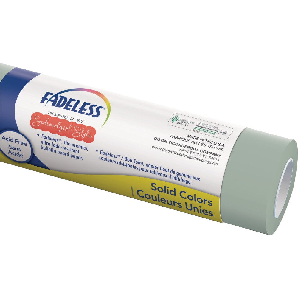 Decorate your classroom with Fadeless Schoolgirl Style Bulletin Board Paper. This fade-resistant, non-reflective paper adds a fun touch to your space.  Ultra-fade resistant paper is acid-free for lasting display.  Smooth, non-reflective finish.  Ideal for bulletin board decoration.