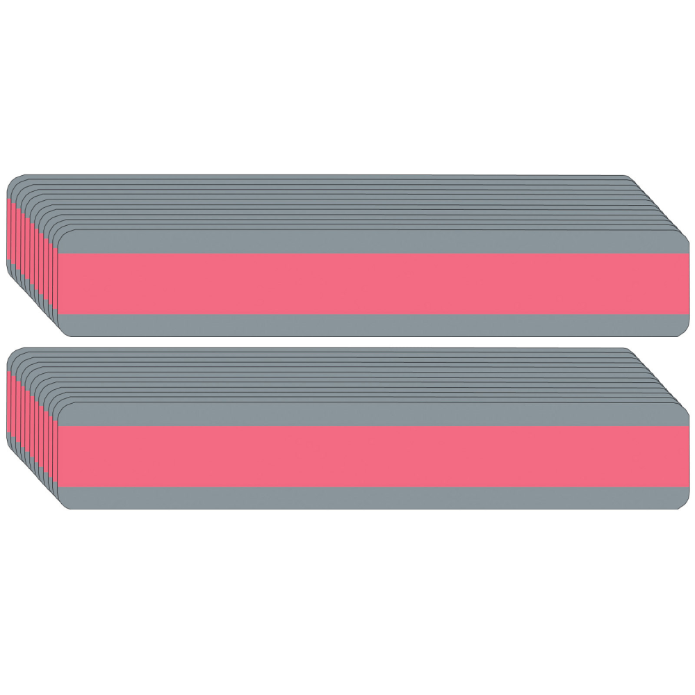 Solve common reading difficulties like reversing letters, transposing letters or losing your place with Ashley Productions Double Wide Reading Guide Sentence Strips. Each strip boasts a transparent window to easily keep track of print.  Designed to aid students and adults with the following difficulties: skipping words, skipping lines, reversing letters, transposing letters, losing your place, re-reading lines, squinting, concentration, comprehension, red/watery eyes and reading fatigue.  Easily track print through the transparent tinted window.  Sold as a pack of 24 reading guides.