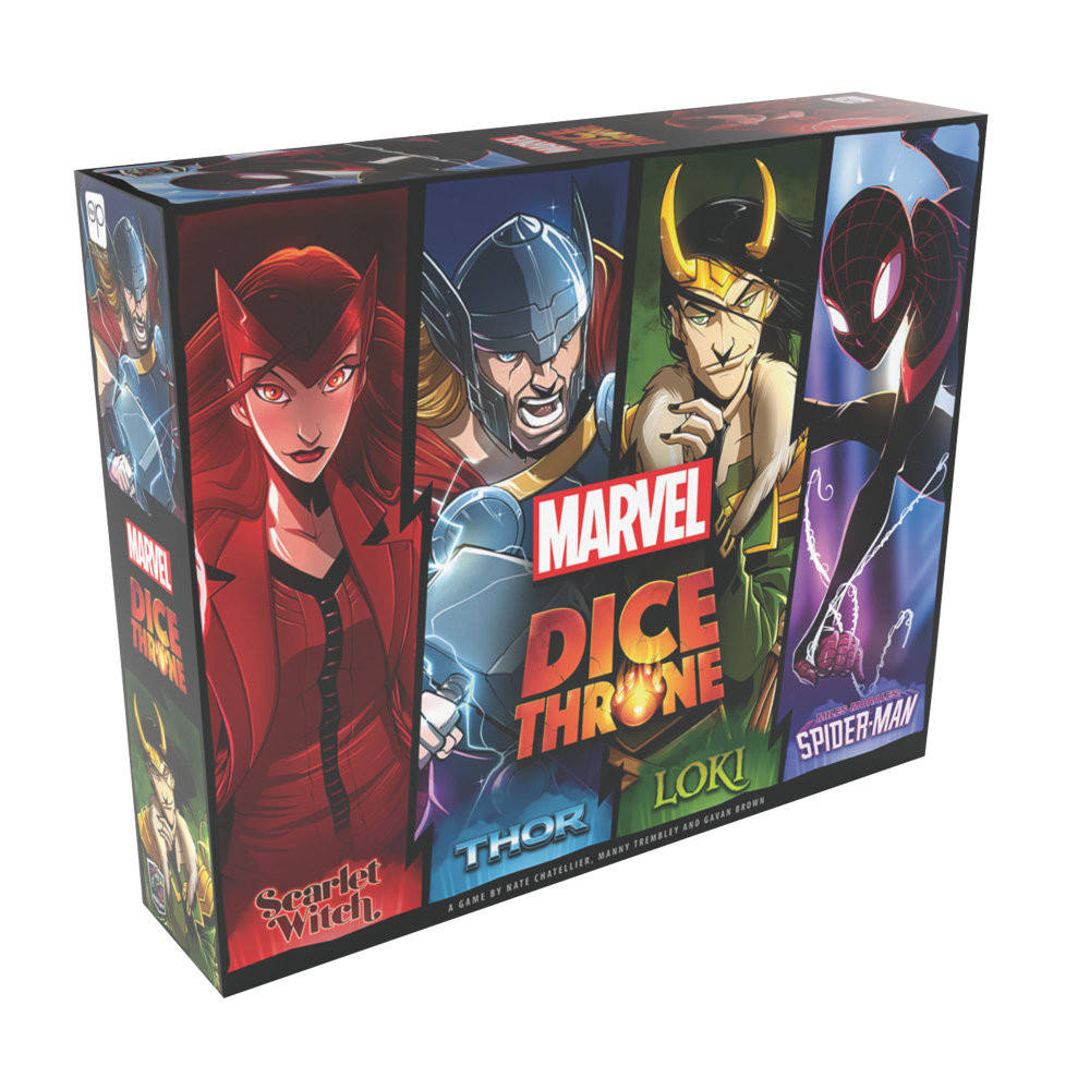 USAOPOLY, INC. USADT011754 USAopoly Marvel Dice Throne 4-Hero Box Game, Grades 3 To 12