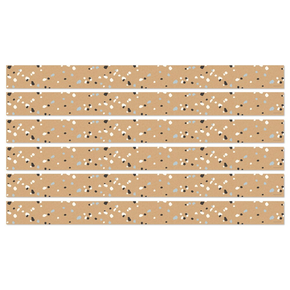 EDUCATORS RESOURCE CD-108496-6 Carson Dellosa Education Straight Border, We Belong Speckled Kraft, 36ft Per Pack, Set Of 6 Packs