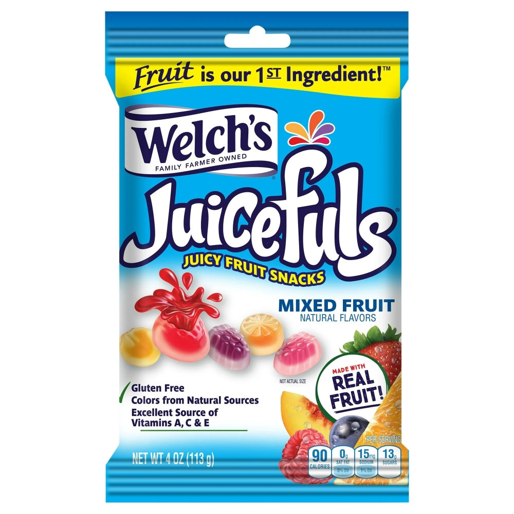 THE PROMOTION IN MOTION COMPANIES, INC. PIM41251 Welchs Juicefuls Mixed Fruit Snacks, 4 Oz, Pack Of 12 Snack Bags