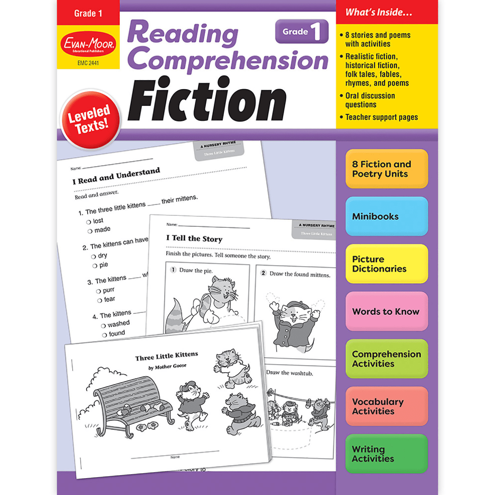 EVAN-MOOR EMC2441  Educational Publishers Reading Comprehension: Fiction, Grade 1