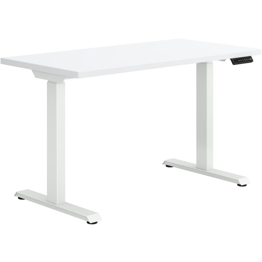 HON HONHABWHTDW2448  Coze Worksurface With Coordinate Height-Adjustable Base, 48inW, Designer White/White