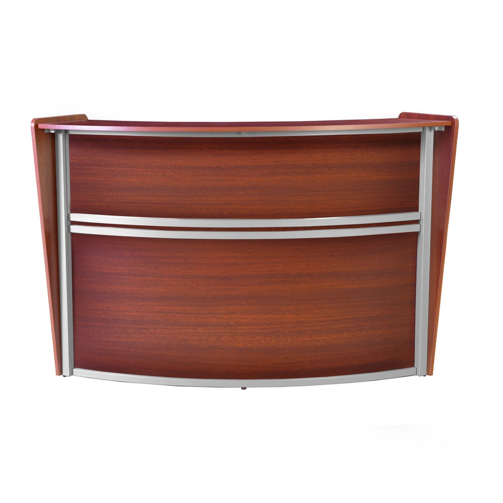 REGENCY SEATING, INC. 77290CH Regency Marque 72inW Single-Unit Curved Reception Desk Workstation, Cherry