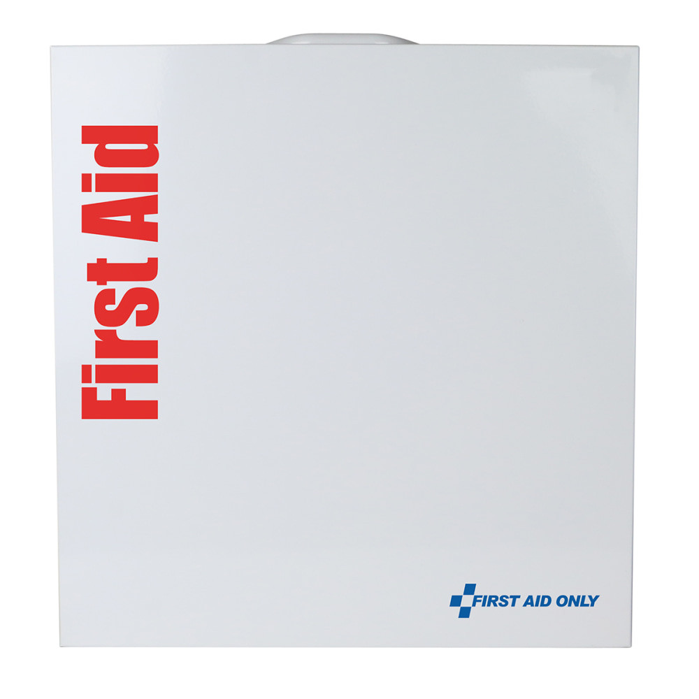 FIRST AID ONLY, INC. 91379 First Aid Only Smart Compliance Food Service Large Metal Cabinet Without Medication, 16-1/2inH x 15-3/4inW x 5-1/2inD, White