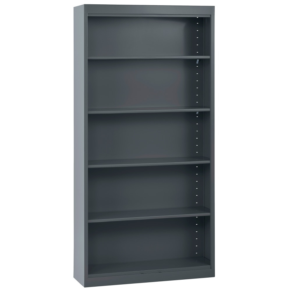 EDSAL SANDUSKY CORP BA40361272-02 Sandusky 72inH 5-Shelf Welded Steel Bookcase, Charcoal