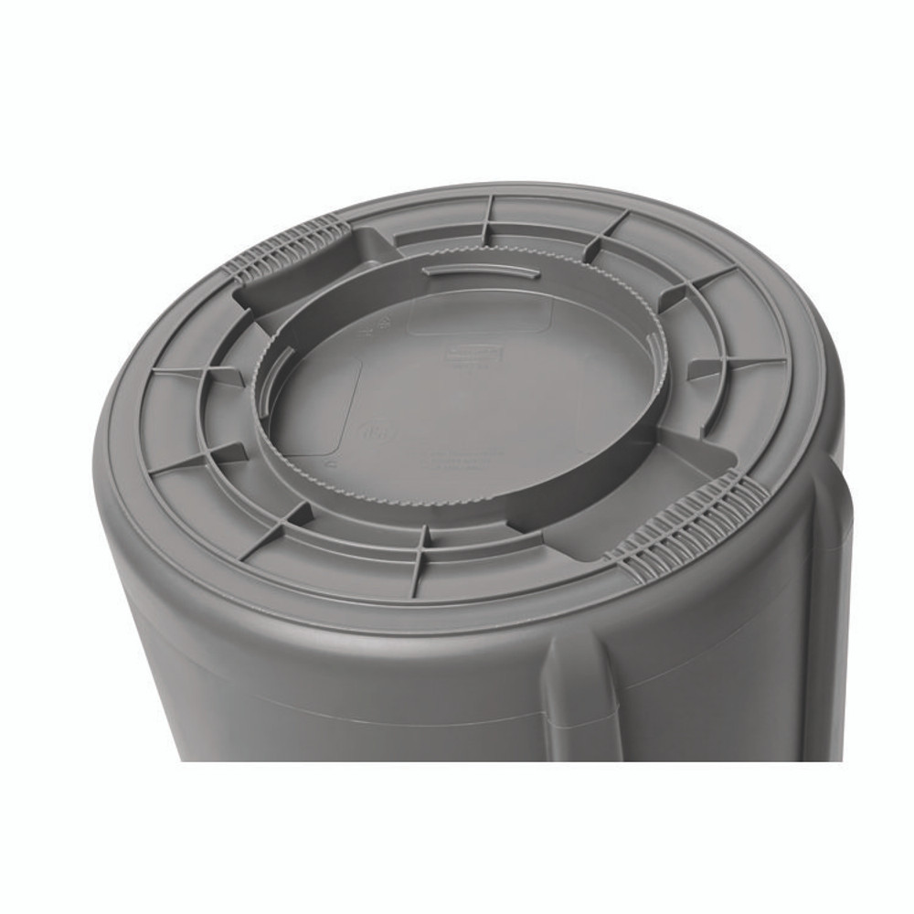 RUBBERMAID COMMERCIAL PROD. 264360GY Vented Round Brute Container, 44 gal, Plastic, Gray