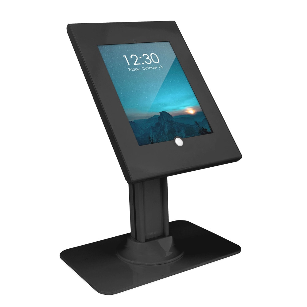 TRANSFORM PARTNERS LLC MI-3771B_G10 Mount-It! Anti-Theft Steel Tablet Countertop Stand for iPad/iPad Air/iPad Pro, 5-1/4inH x 9-3/4inW x 14inD, Black