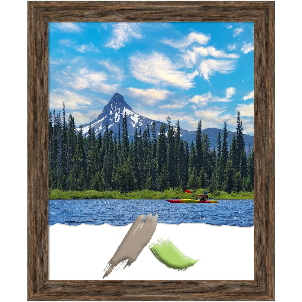 UNIEK INC. A42708297281 Amanti Art Regis Barnwood Wood Picture Frame, 19in x 23in, Opening Size 16in x 20in, Mocha