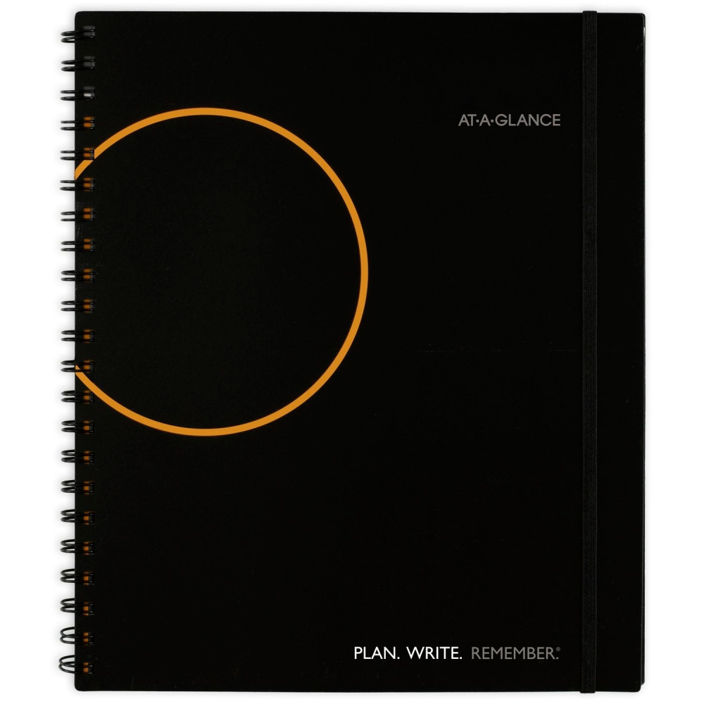 ACCO BRANDS USA, LLC 7062090525 AT-A-GLANCE Plan. Write. Remember. Planning Notebook, 8-1/2in x 11in, Black, Undated