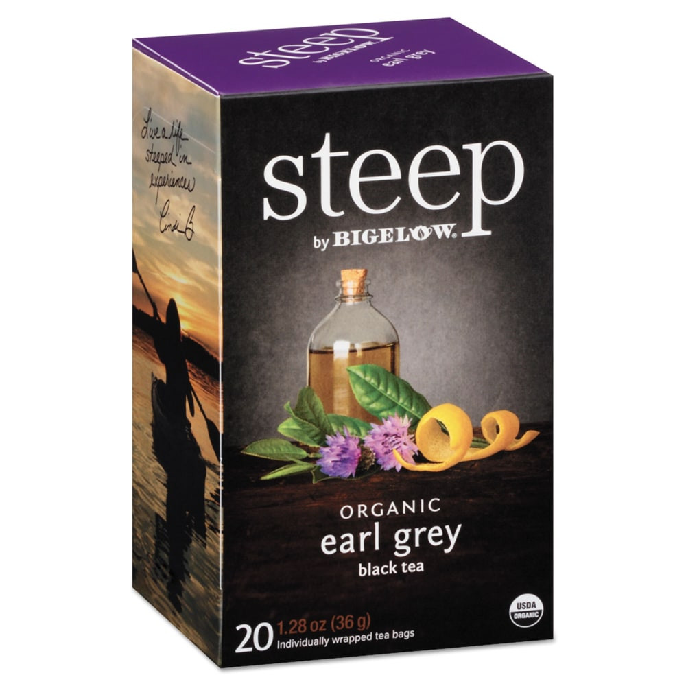 R. C. BIGELOW, INC. RCB17700 Bigelow Steep Tea, Earl Grey, 1.28 Oz, Box Of 20 Bags