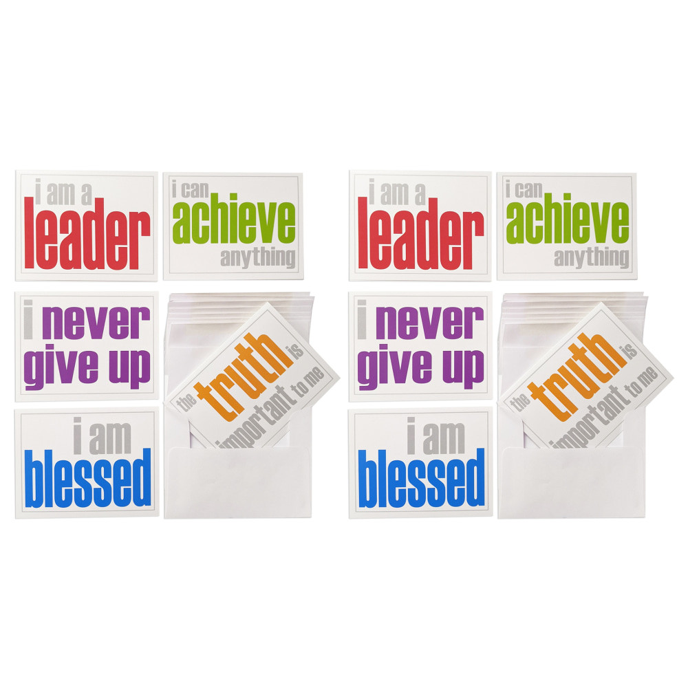 EDUCATORS RESOURCE ISM52353NC-2 Inspired Minds Note Cards With Envelope, Encouragement Booster Set, 5-1/2in x 4-1/4in, 10 Per Pack, Set Of 2 Packs