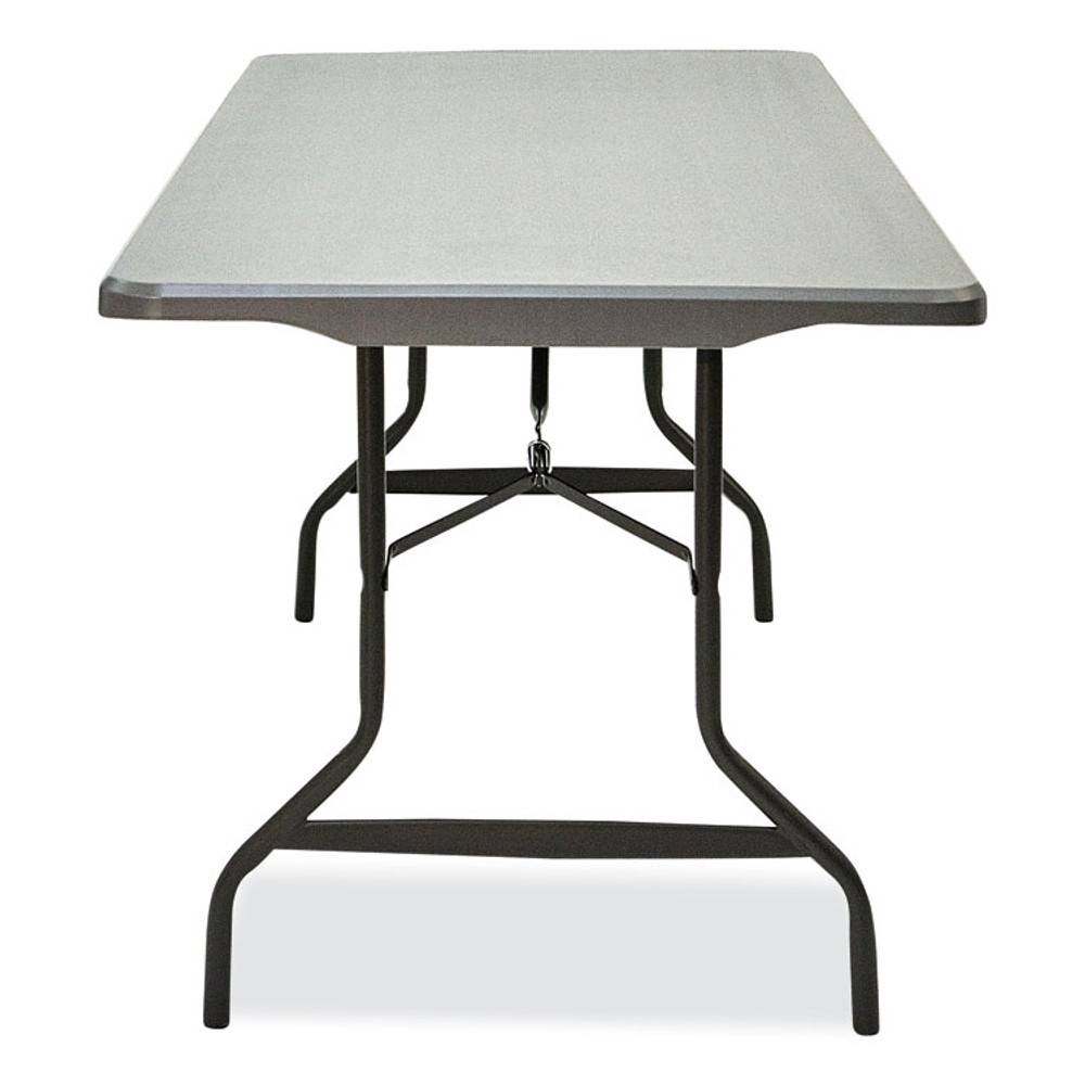 ICEBERG ENTERPRISES 65527 IndestrucTable Commercial Folding Table, Rectangular, 72" x 30" x 29", Charcoal Top, Charcoal Base/Legs