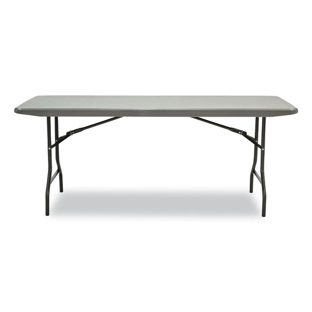 ICEBERG ENTERPRISES 65527 IndestrucTable Commercial Folding Table, Rectangular, 72" x 30" x 29", Charcoal Top, Charcoal Base/Legs