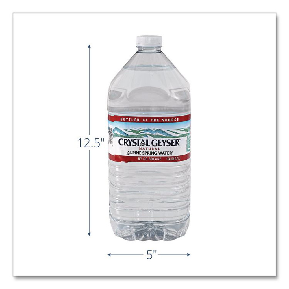 CRYSTAL GEYSER WATER CO 12514CT Alpine Spring Water, 1 Gal Bottle, 6/Carton