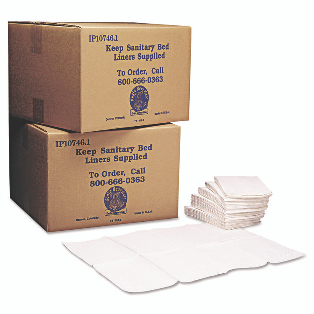 BOBRICK WASHROOM Koala Kare® KB150-99 Baby Changing Station Sanitary Bed Liners, 13 x 19, White, 500/Carton