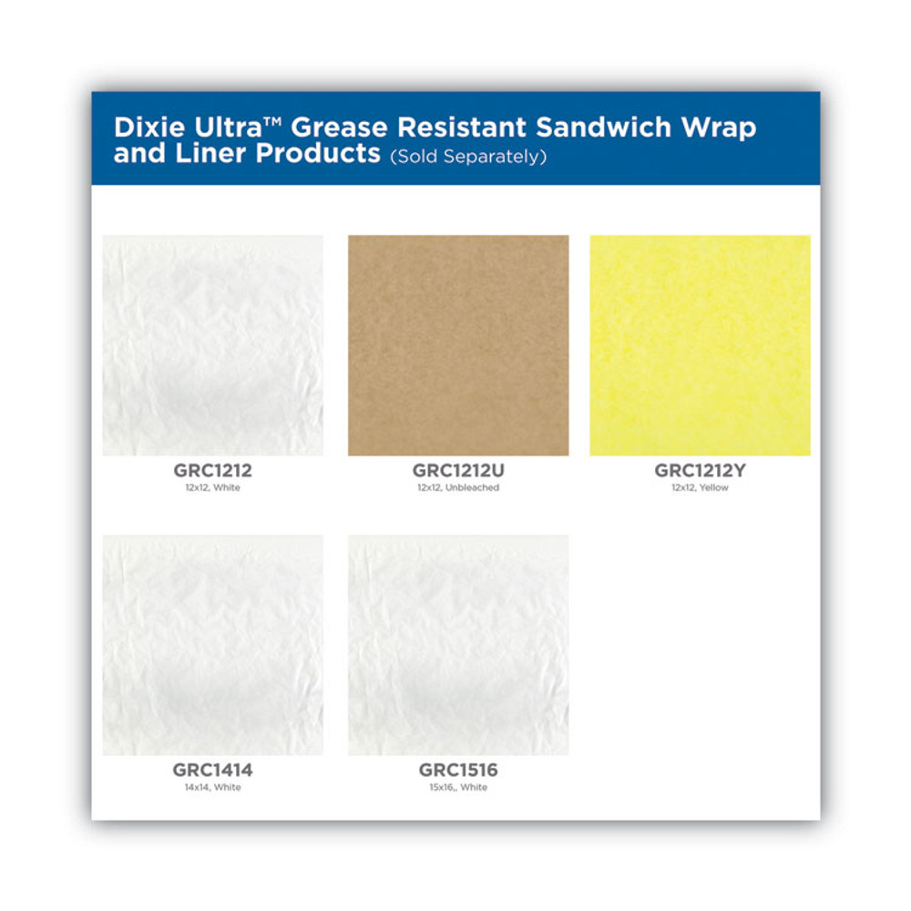 GEORGIA PACIFIC Dixie® GRC1516 All-Purpose Food Wrap, Dry Wax Paper, 15 x 16, White, 1,000 Sheets/Pack, 3 Packs/Carton