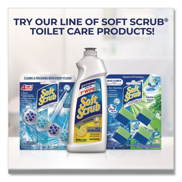 DIAL PROFESSIONAL Soft Scrub® 15020CT All Purpose Cleanser, Lemon Scent 36 oz Bottle, 6/Carton