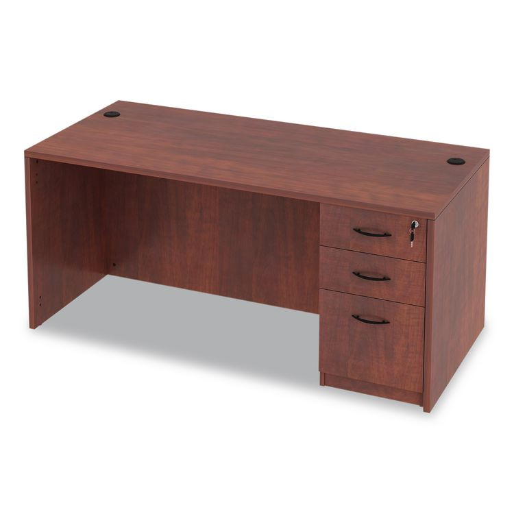 ALERA VA21-6630MC Alera Valencia Series Straight Front Desk Shell, 65" x 29.5" x 29.63", Medium Cherry