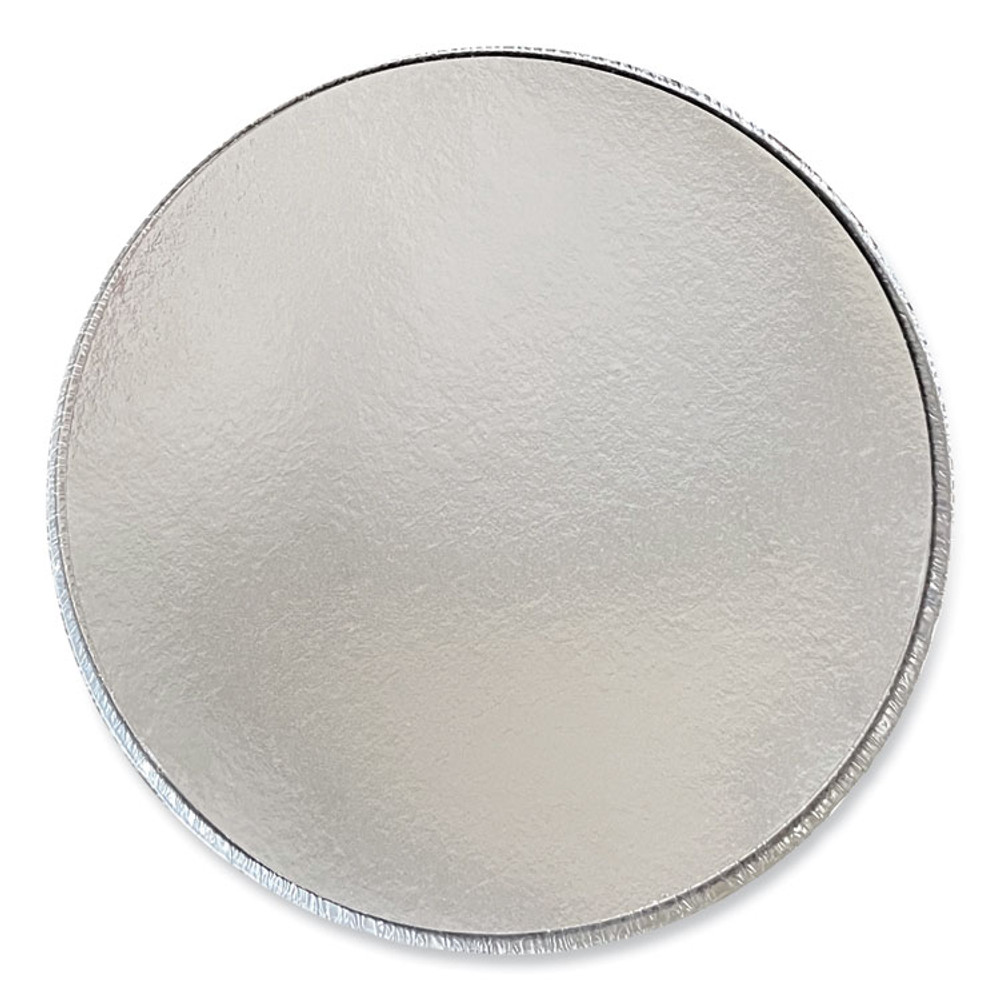 BOARDWALK ROUND9COMBO Round Aluminum To-Go Containers with Lid, 48 oz, 9" Diameter x 1.66" h, Silver, 200/Carton