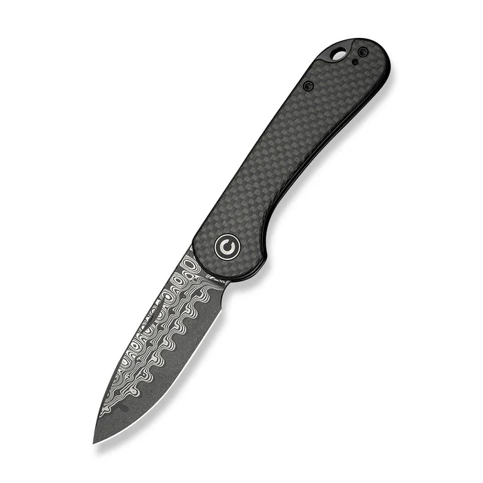 CIVIVI Knives C18062AJ-DS1 CIVIVI Elementum Slip Joint Knife Carbon Fiber Handle (2.96"" Damascus Blade)