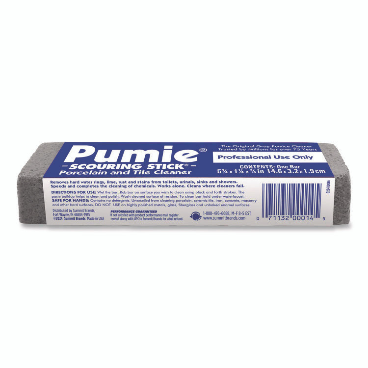 U.S. PUMICE Pumie® 12 Scouring Stick, 5.75 x 1.25, Gray, Dozen