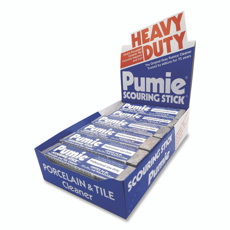 U.S. PUMICE Pumie® 12 Scouring Stick, 5.75 x 1.25, Gray, Dozen