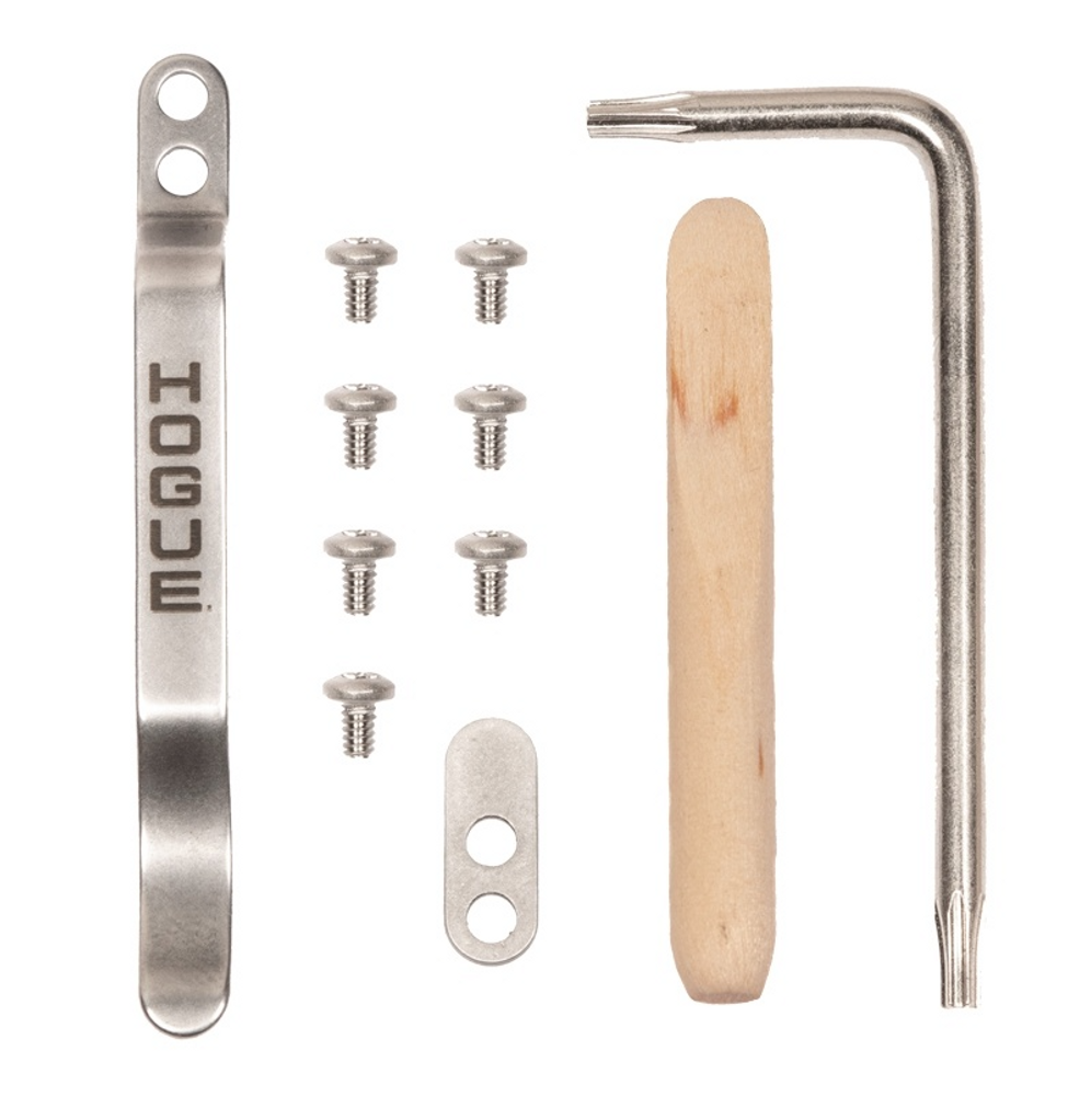 Hogue 24184 Pocket Clip & Torx Screw Kit - Stone Tumbled