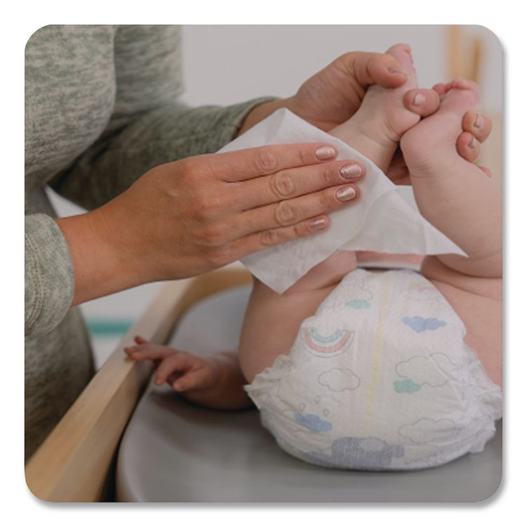 PROCTER & GAMBLE Pampers® 87076EA Sensitive Baby Wipes, 1-Ply, 6.8 x 7, Unscented, White, 56/Pack