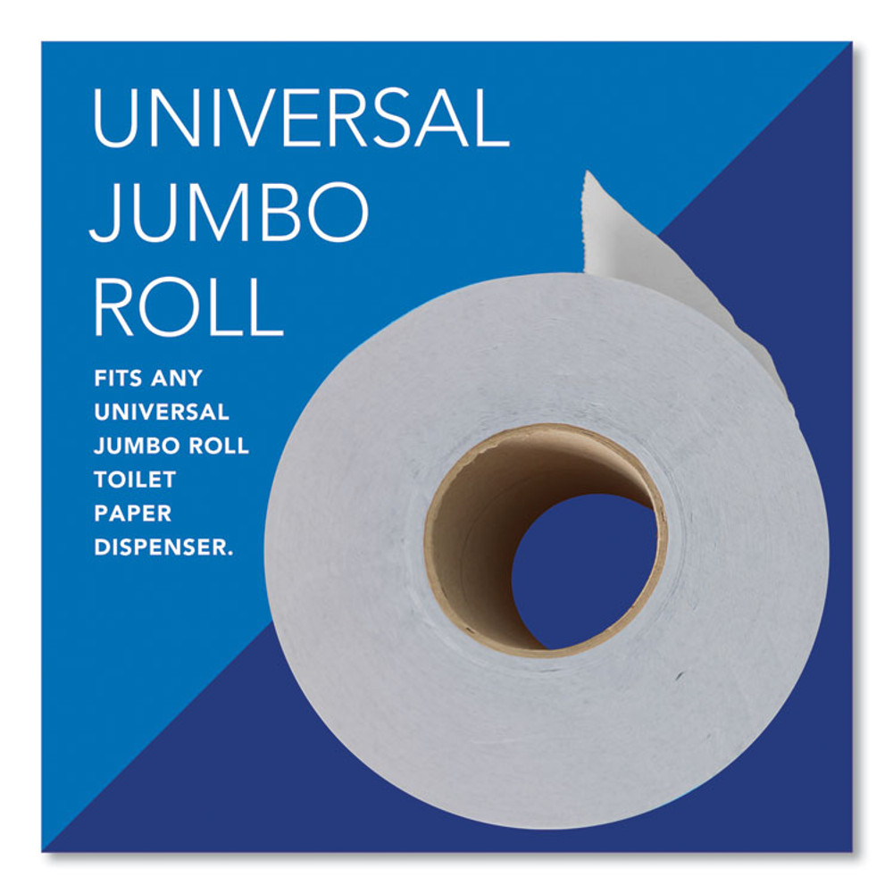 KIMBERLY-CLARK PROFESSIONAL Scott® 03148 Essential JRT Jumbo Roll Bathroom Tissue, Septic Safe, 2-Ply, 3.55" x 1,000 ft, White, 4 Rolls/Carton