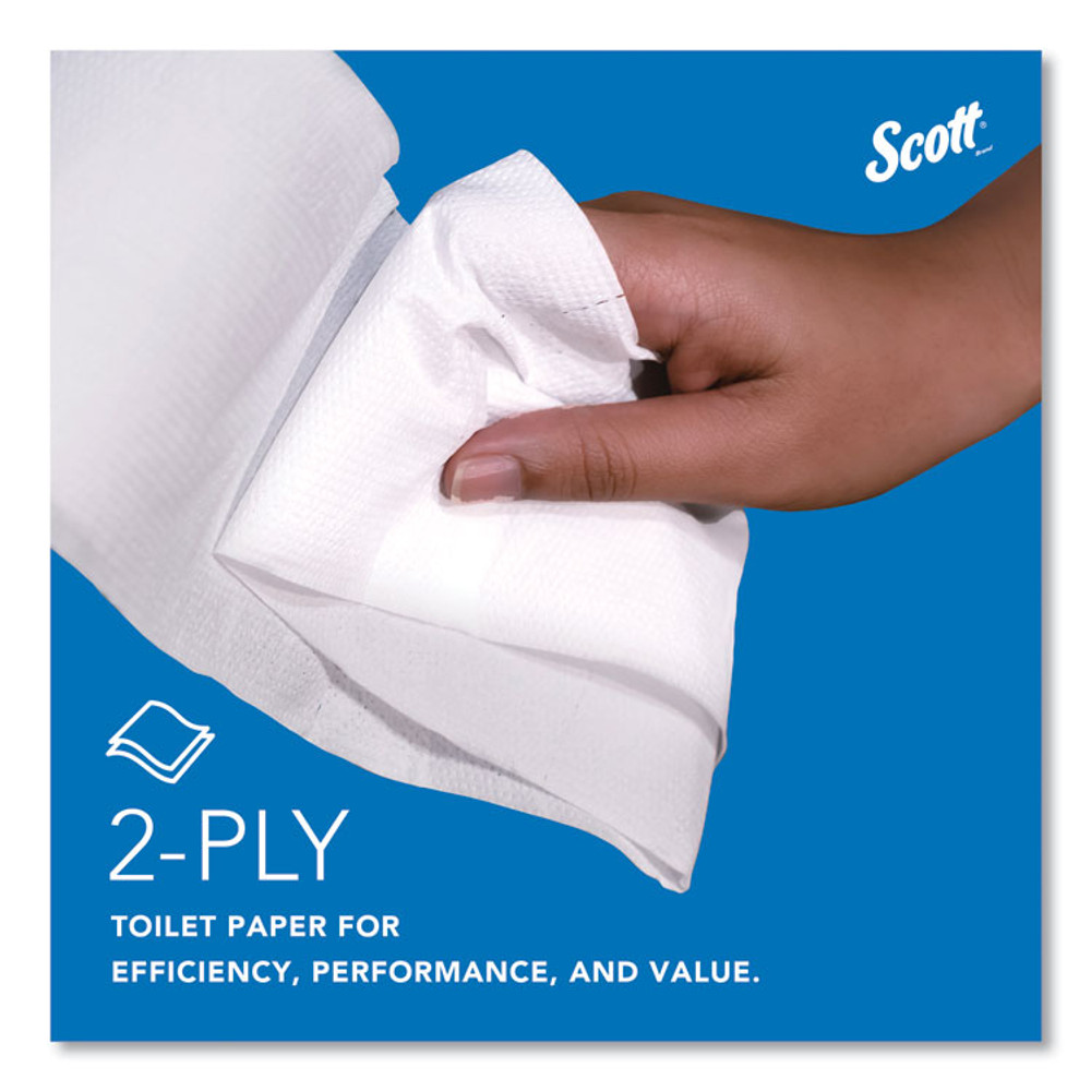KIMBERLY-CLARK PROFESSIONAL Scott® 03148 Essential JRT Jumbo Roll Bathroom Tissue, Septic Safe, 2-Ply, 3.55" x 1,000 ft, White, 4 Rolls/Carton