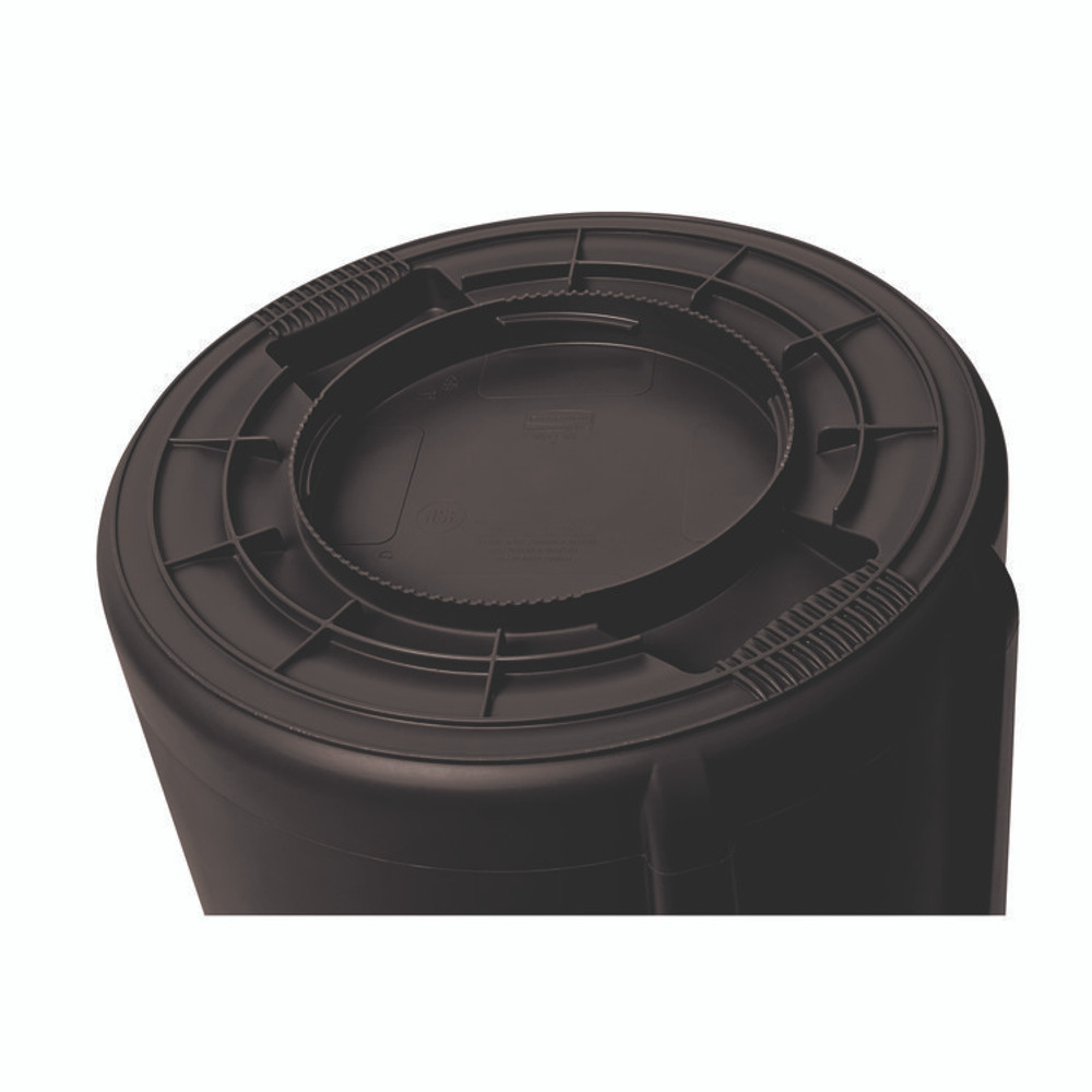 RUBBERMAID COMMERCIAL PROD. 264360BK Vented Round Brute Container, 44 gal, Plastic, Black