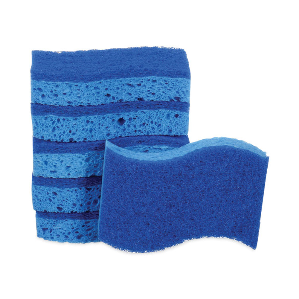 3M/COMMERCIAL TAPE DIV. Scotch-Brite® 526 Non-Scratch Multi-Purpose Scrub Sponge, 4.4 x 2.6, 0.8" Thick, Blue, 6/Pack