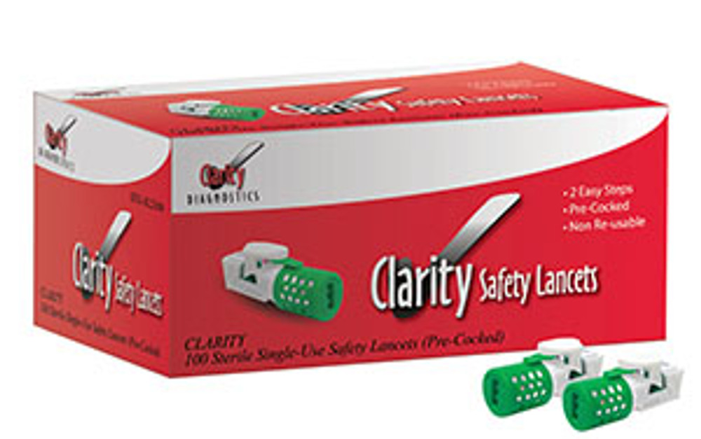 Clarity Diagnostics, LLC  DTG-SL23200 Clarity Safety Lancets, 23G, 200/bx