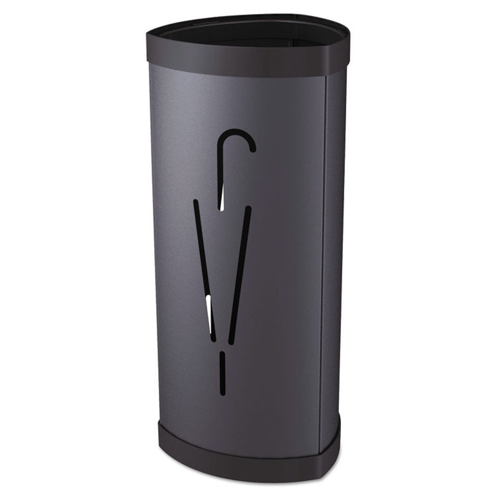 ALBA PMTRIA2N Triangular Umbrella Stand, Steel/Plastic, 10.25w x 10.25d x 23.67h, Black
