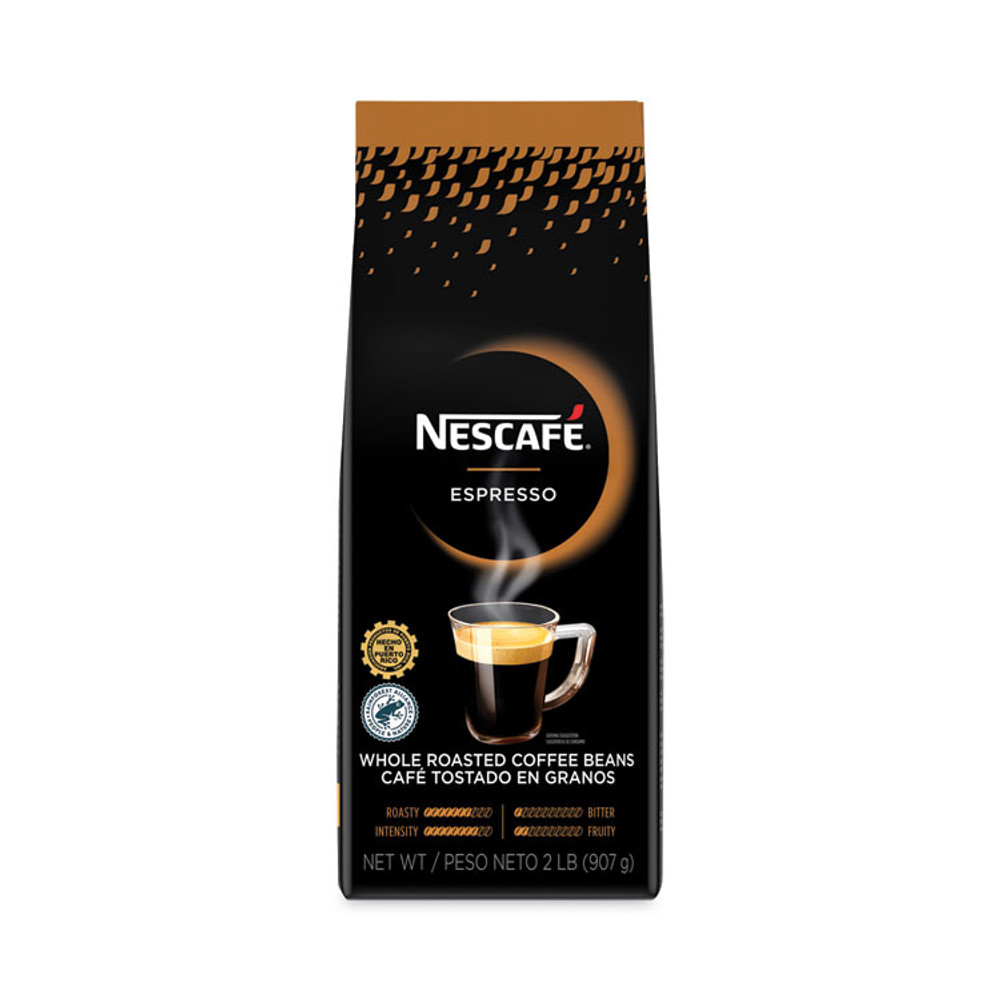 NESTLE Nescafé® 59095 Espresso Whole Roasted Coffee Beans, 2 lb Bag