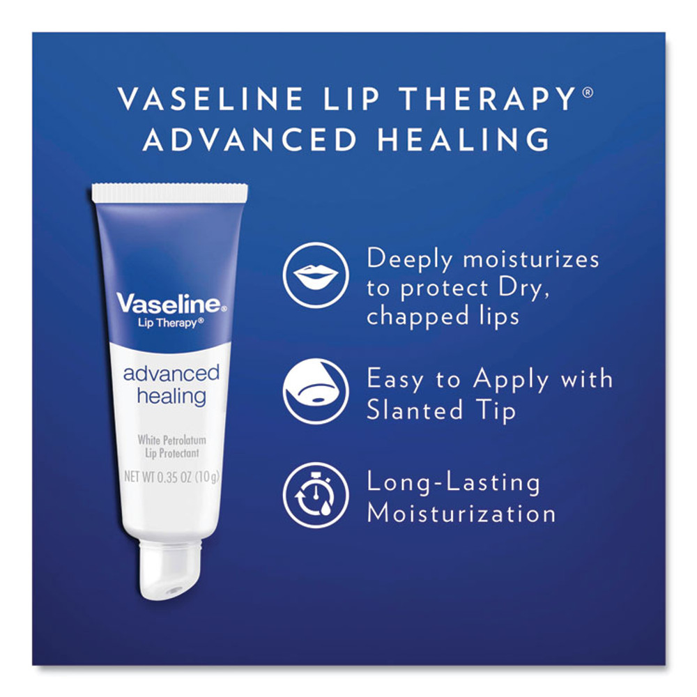 UNILEVER Vaseline® 75000CT Lip Therapy Advanced Lip Balm, Original, 0.35 oz Tube, 72/Carton