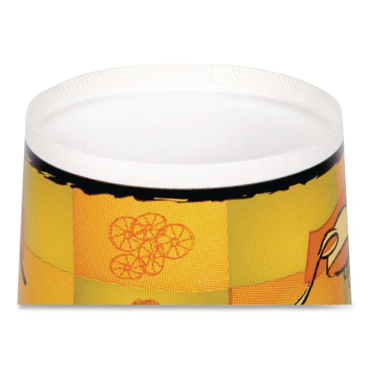 HUHTAMAKI Chinet® 70408 Streetside Paper Food Container with Plastic Lid, Streetside Design, 8 oz to 10 oz, 250/Carton