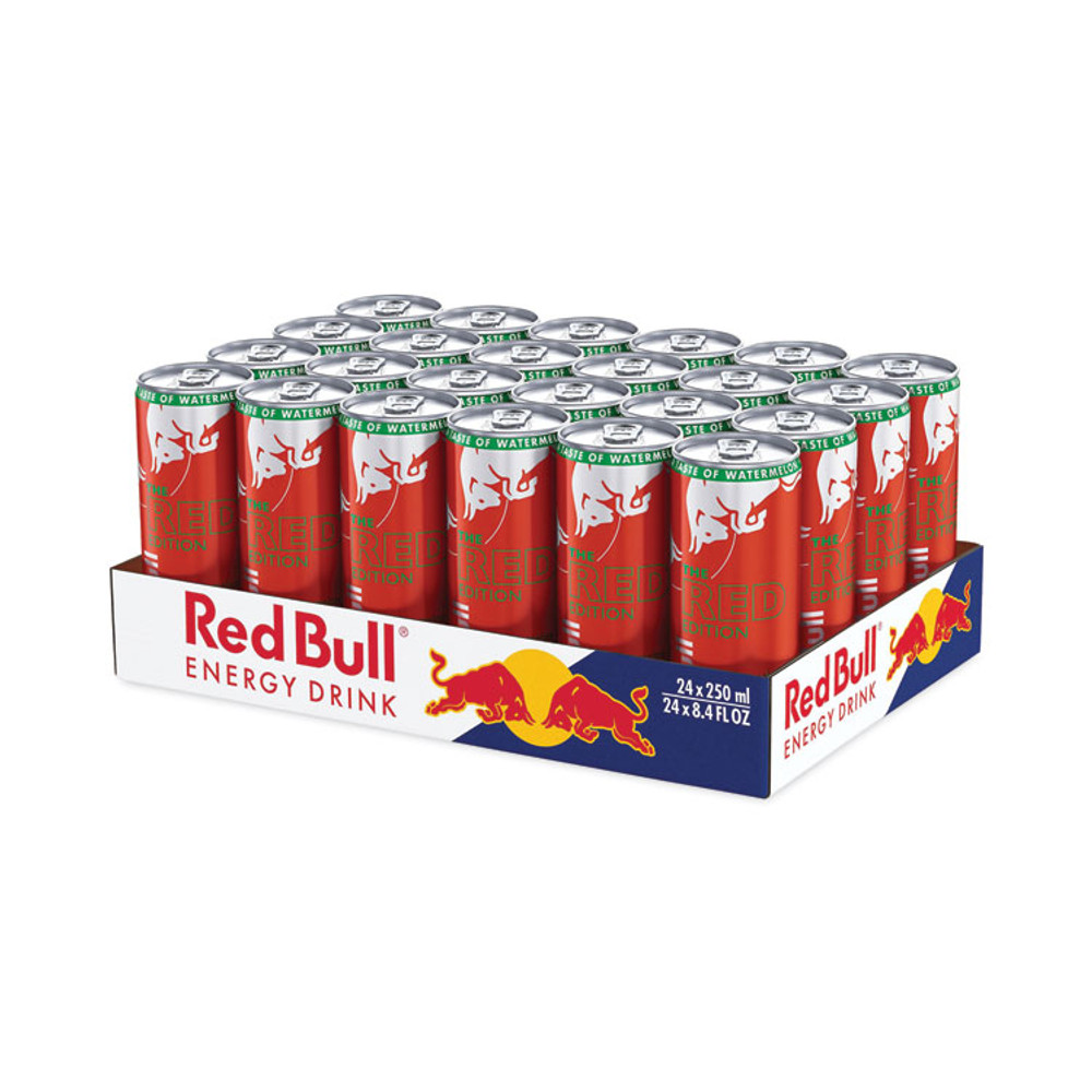 RED BULL GMBH RBD45448 The Red Edition Energy Drink, Watermelon, 8.4 oz Can, 24/Carton