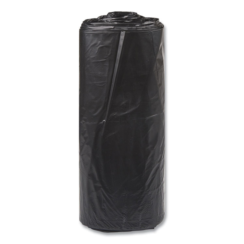 INTEGRATED BAGGING SYSTEMS Inteplast Group SL3858150K Recycled Low-Density Commercial Can Liners, Coreless Interleaved Roll, 60 gal, 1.5 mil, 38" x 58", Black, 20/Roll, 5 Rolls/CT