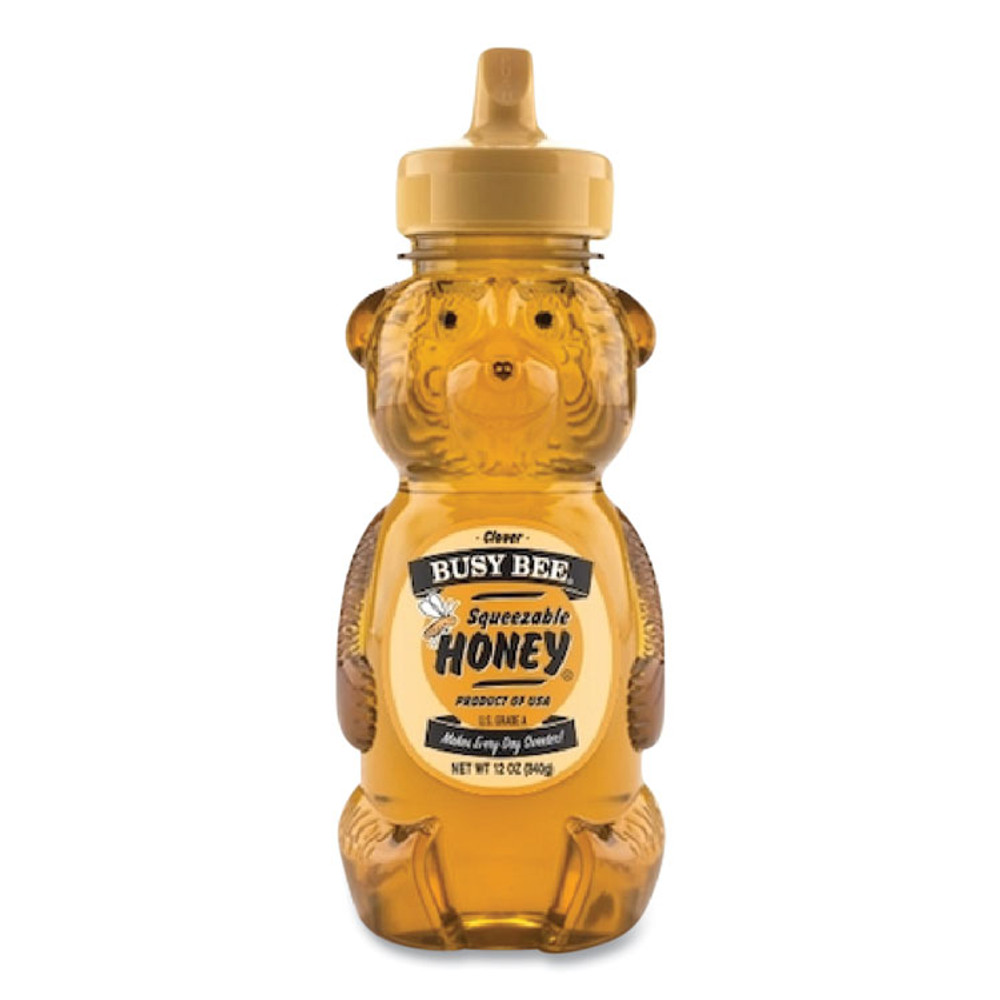 BARKMAN HONEY Busy Bee BB1002 Clover Honey, 12 oz Bottle, 12/Carton