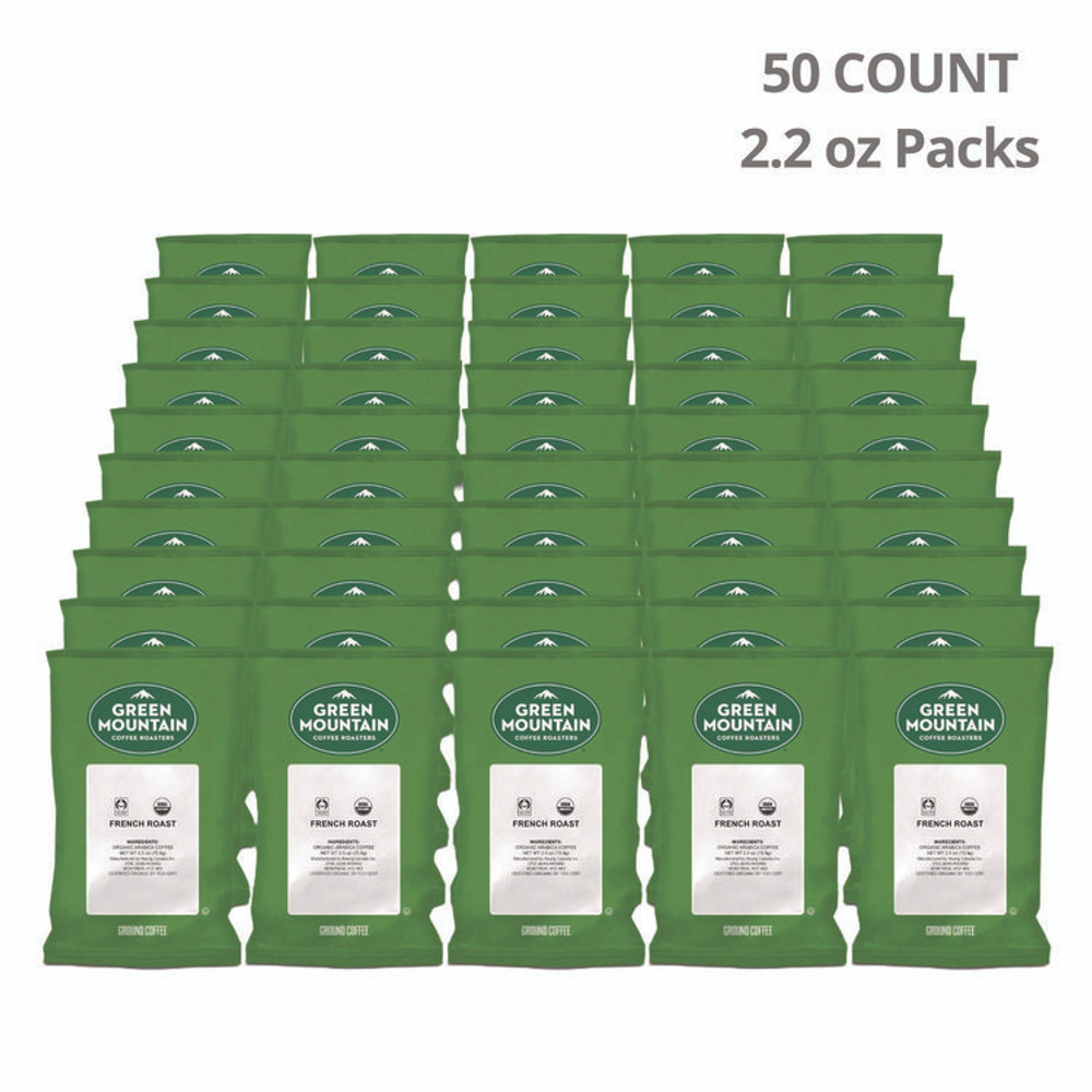 KEURIG DR PEPPER Green Mountain Coffee® 4441 French Roast Coffee Fraction Packs, 2.2oz, 50/Carton