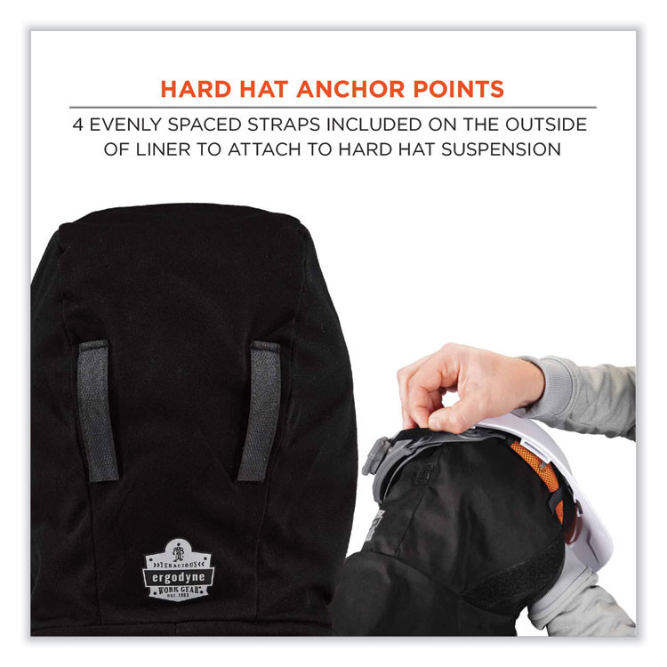 TENACIOUS HOLDINGS, INC. ergodyne® 16882 N-Ferno 6882 2-Layer FR Cotton Shoulder Winter Liner, Modacrylic Cotton, One Size Fit Most, Black