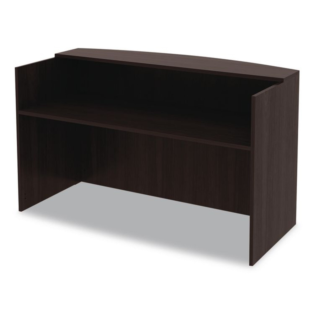 ALERA VA327236ES Alera Valencia Series Reception Desk with Transaction Counter, 71" x 35.5" x 29.5" to 42.5", Espresso